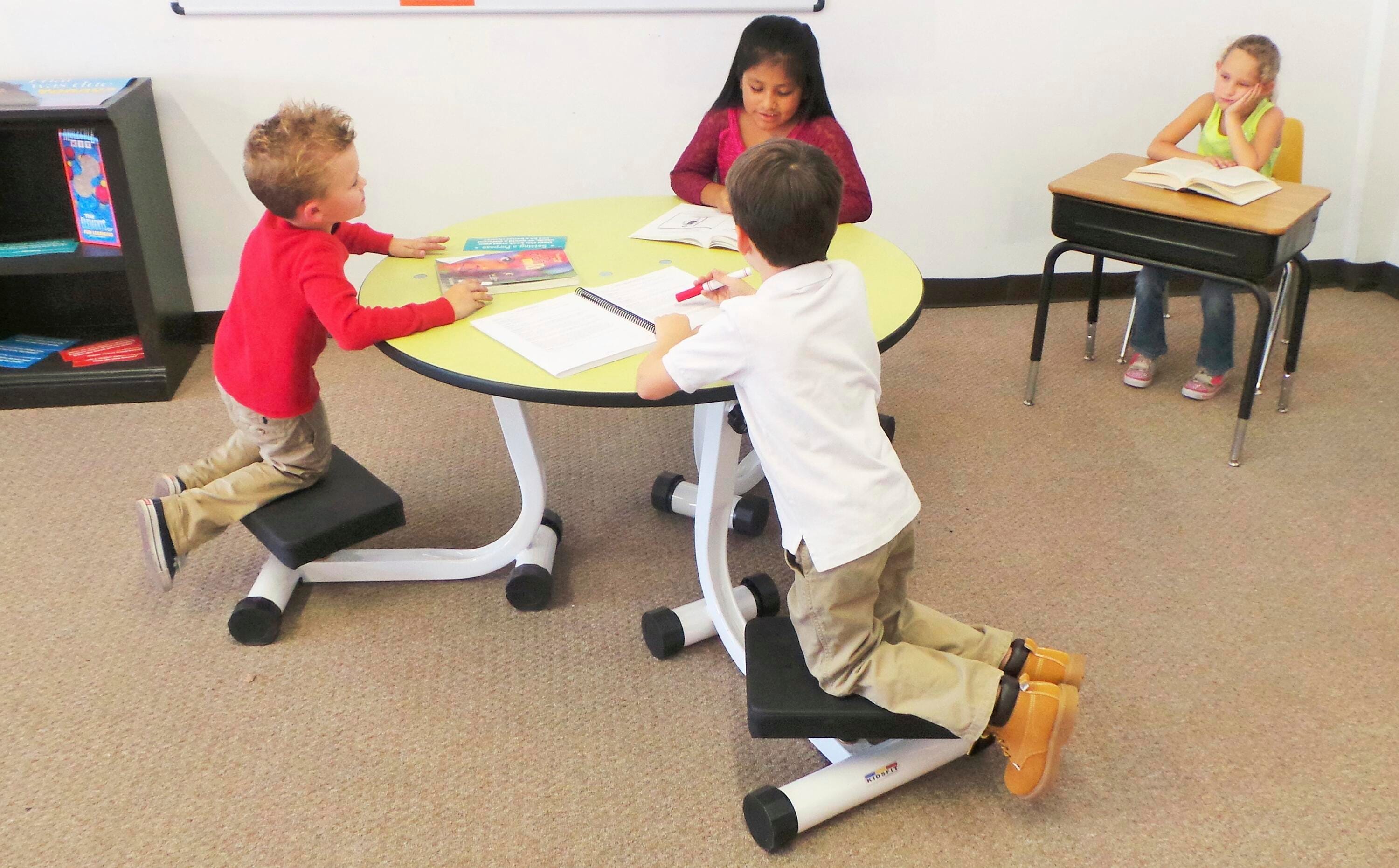 Image for KIDSFIT KC-33 Three Person Kneel-N-Spin Desk, Round from School Specialty