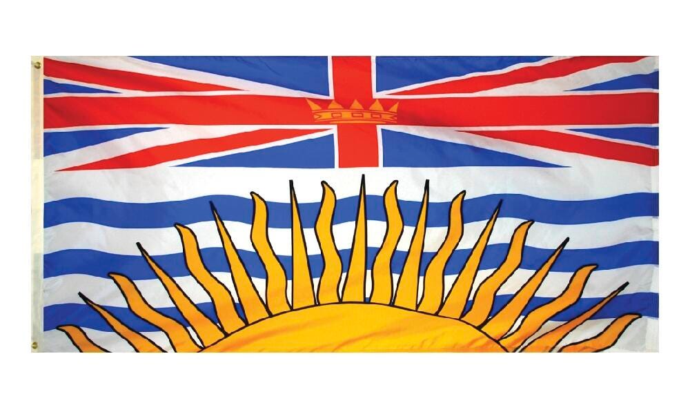 Image for Annin British Columbia Flag, Nylon, 3 x 6 Feet from School Specialty