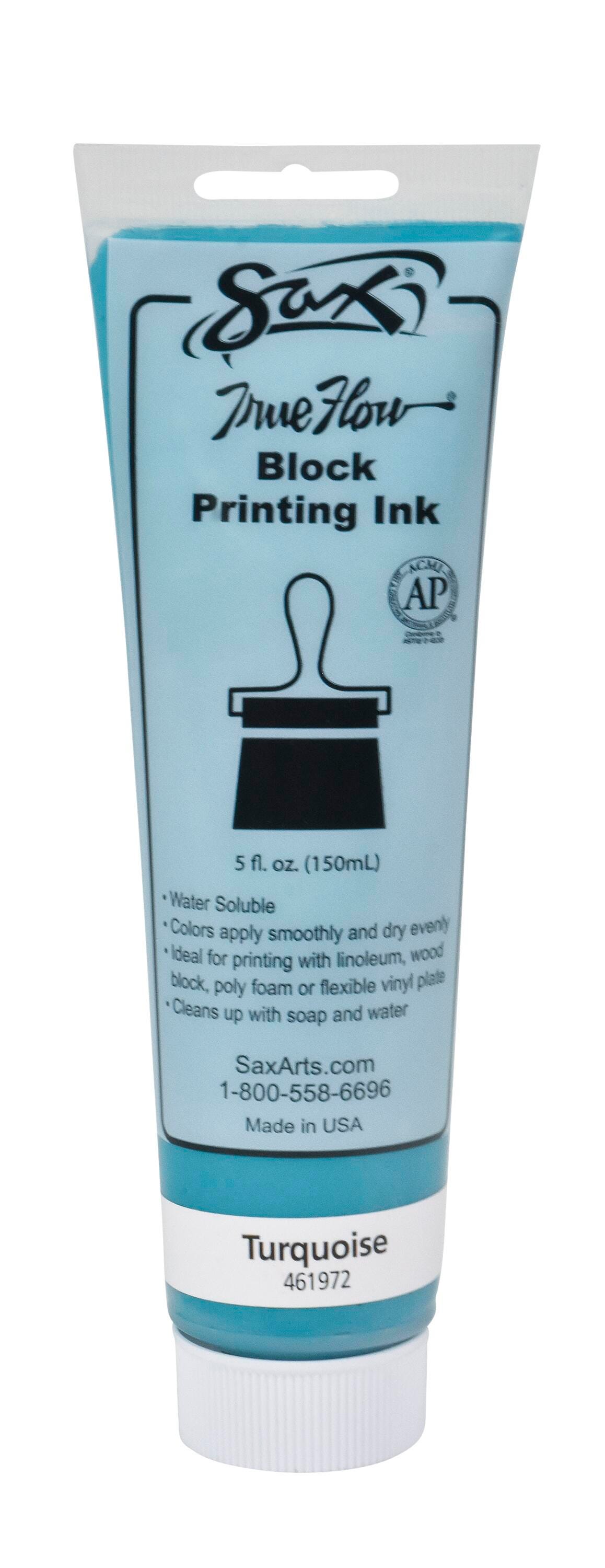 Sax Water Soluble Block Printing Ink, 5 Ounce Tube, Turquoise Item Number 461972