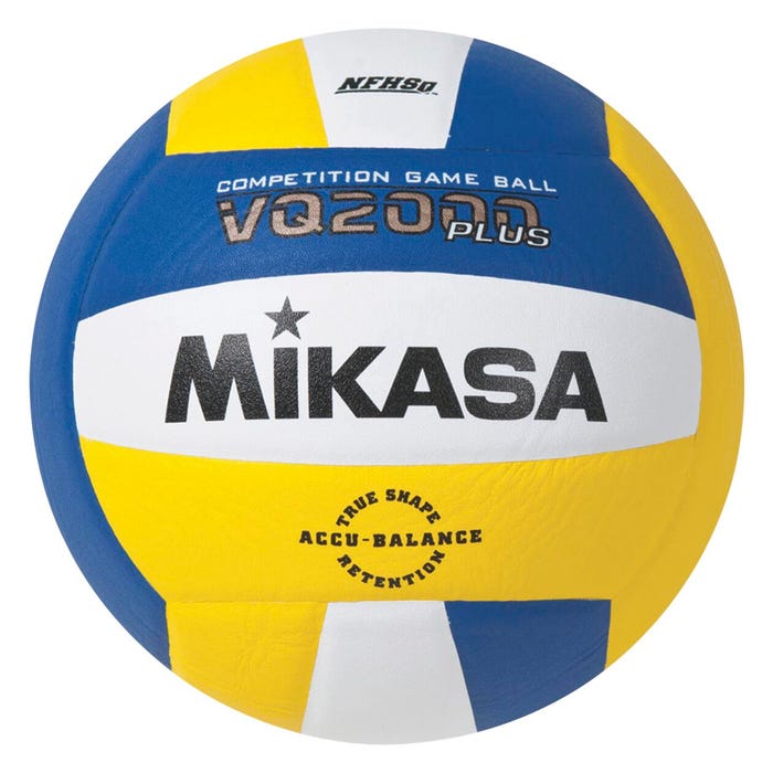 Mikasa VQ2000 Plus NFHS Volleyball, Size 5, Royal Blue/Gold/White
