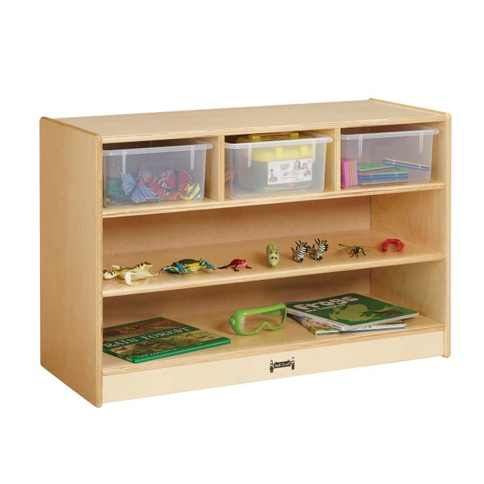 Jonti-Craft STEM Combo Mobile Storage Unit, Clear Tubs, 36-1/2 x 15 x 24-1/2 Inches