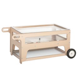 Childcraft Out2Grow Outdoor Large Sand and Water Table with Shelf, Tub, and Cover, 52-5/8 x 31 x 23 Inches