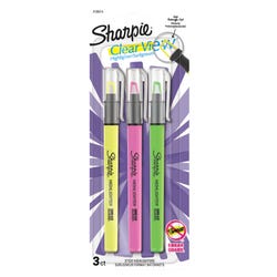 Sharpie Clear View Stick Highlighters, See-Through Chisel Tip, Assorted Colors, Set of 3 2132411