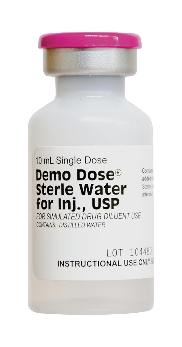 Demo Dose® Sterile Water for Injection, 10 mL