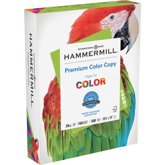 Hammermill Copy Paper, 8-1/2 x 11 Inches, 28 lb, White, 500 Sheets