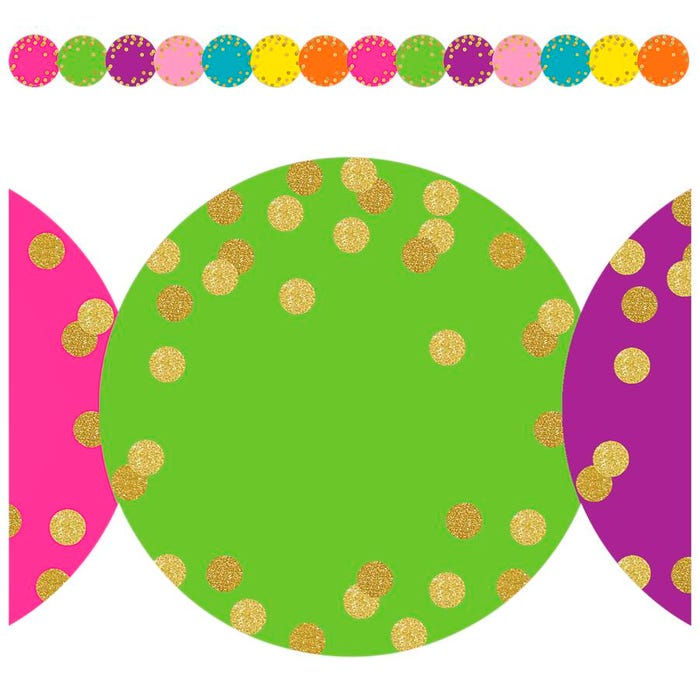 Teacher Created Resources Confetti Circles Border Trim, 2-3/4 x 35 Inches