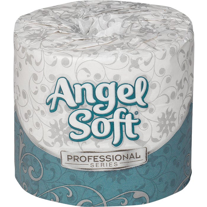 Angel Soft PS High Capacity Toilet Paper, 450 Sheets, 2-Ply, Fiber, White, Pack of 40