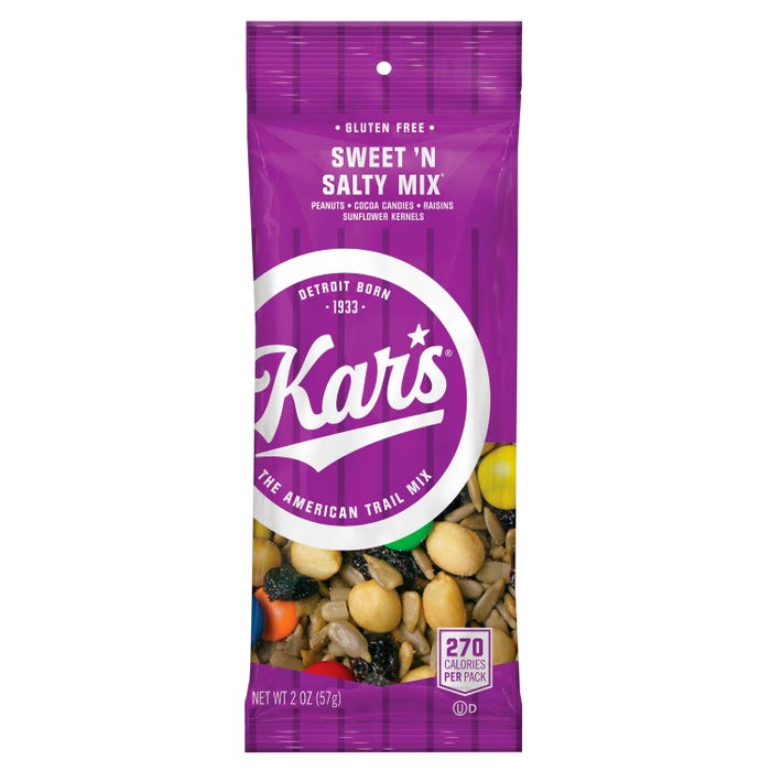 Kar's Sweet N Salty Trail Mix Single-Serving Office Snack, 2 oz, Pack of 24