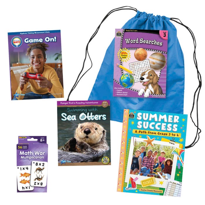 Teacher Created Resources Summer Success Backpack, Grades 3 to 4