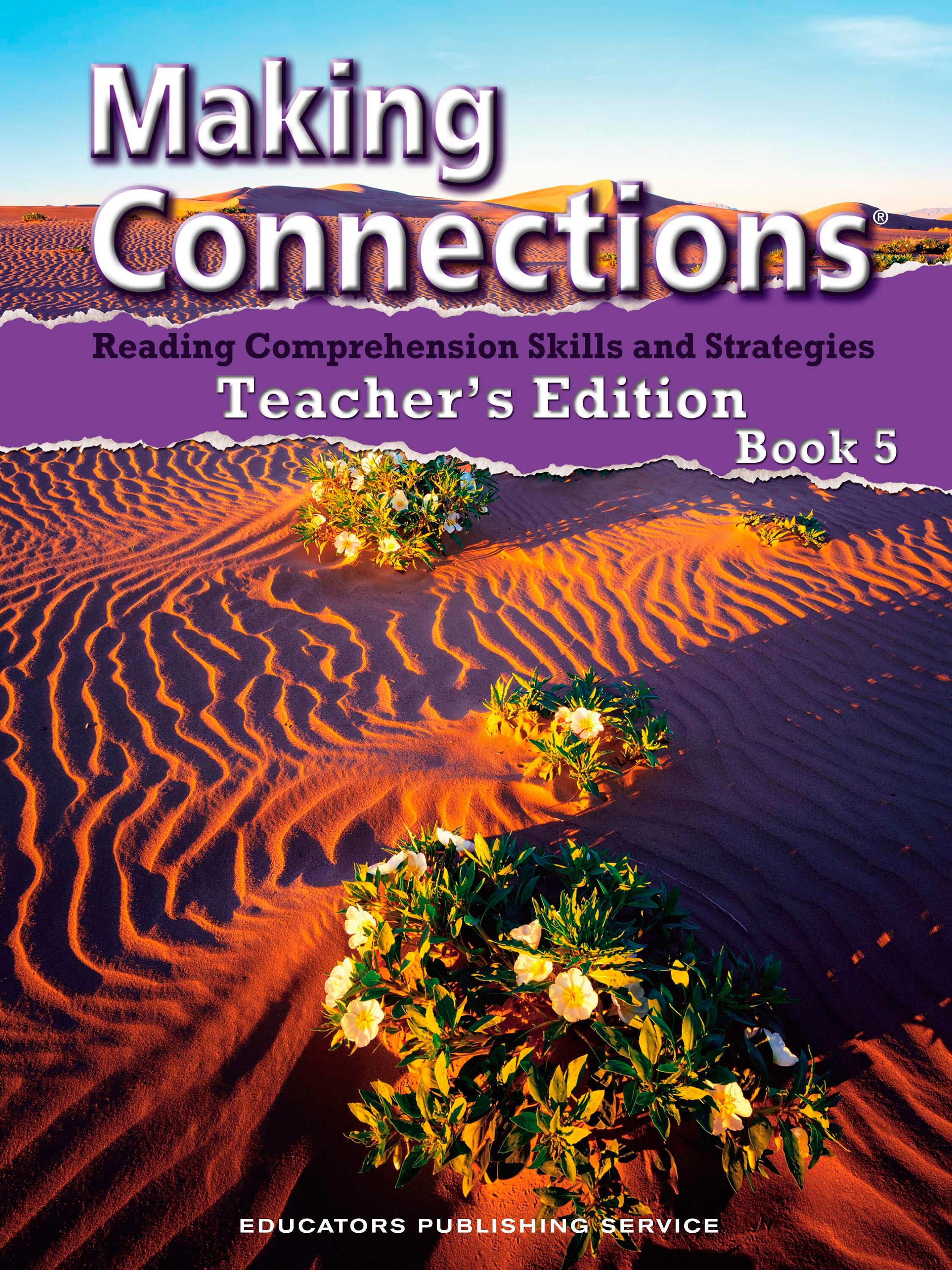 Image for Making Connections Teacher's Edition Book 5, Reading Comprehension Instruction, Grade 5 from School Specialty
