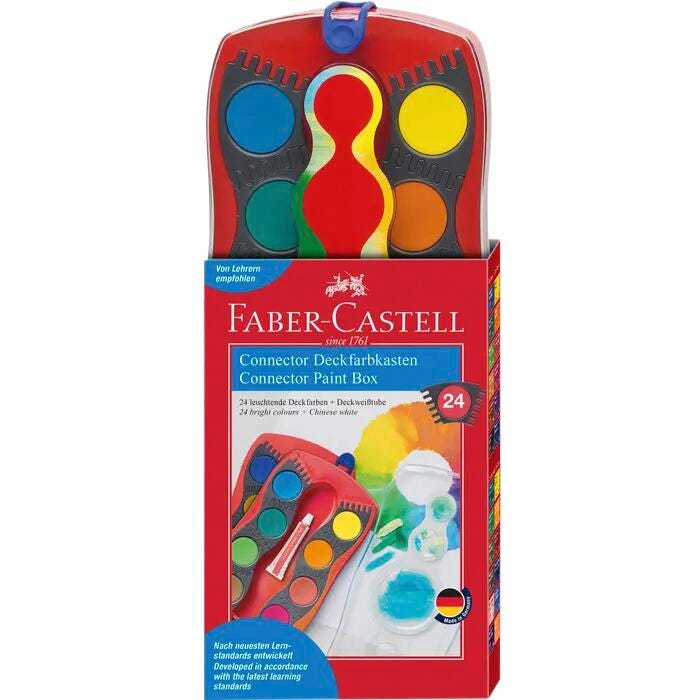 Faber-Castell Watercolor Connector Paint Box, Set of 24