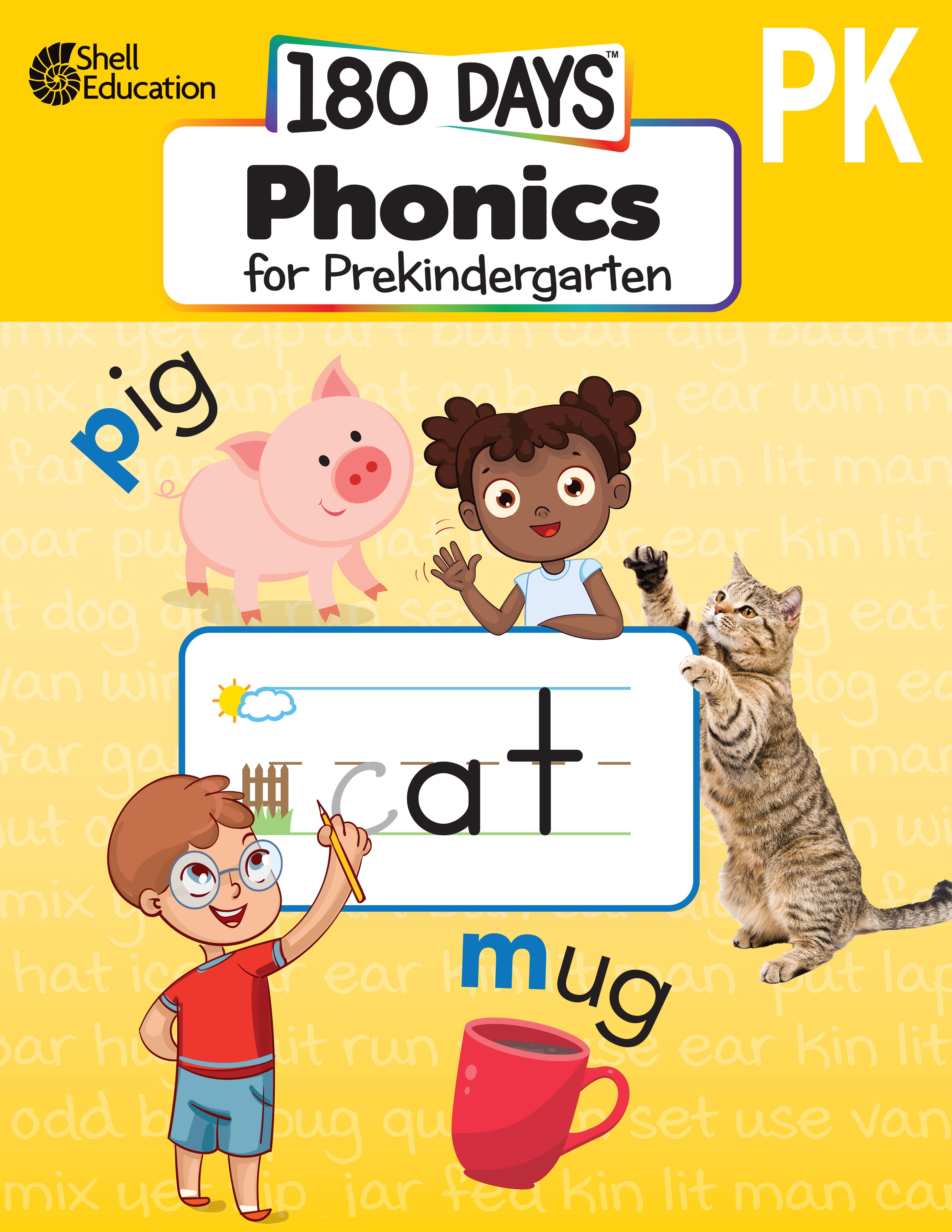 Shell Education 180 Days: Phonics for Prekindergarten 2161286