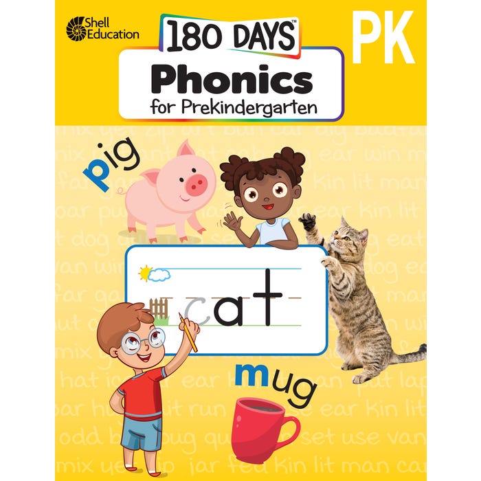 Shell Education 180 Days: Phonics for Prekindergarten