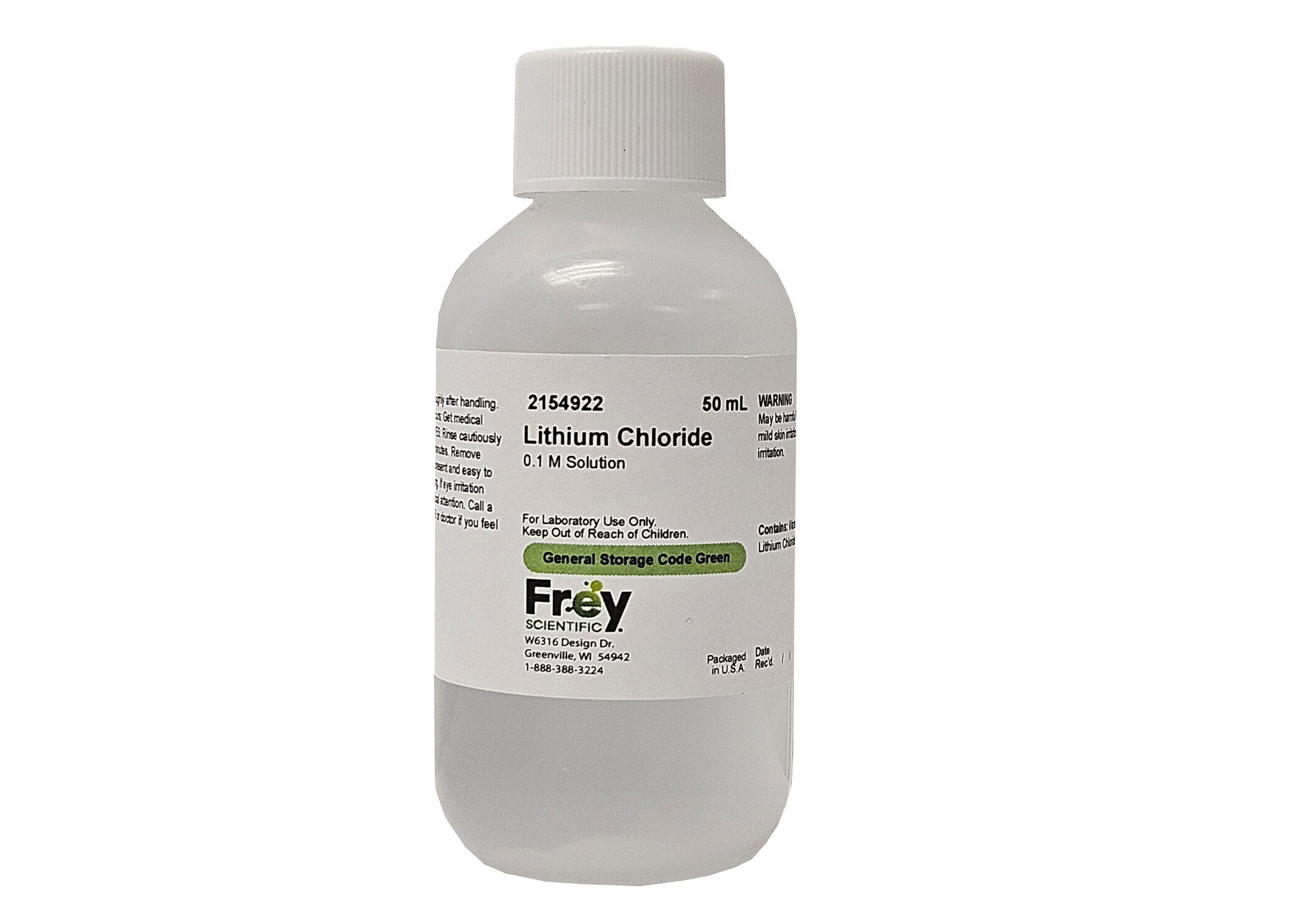 Frey Scientific Lithium Chloride, 0.1M, 50mL 2154922