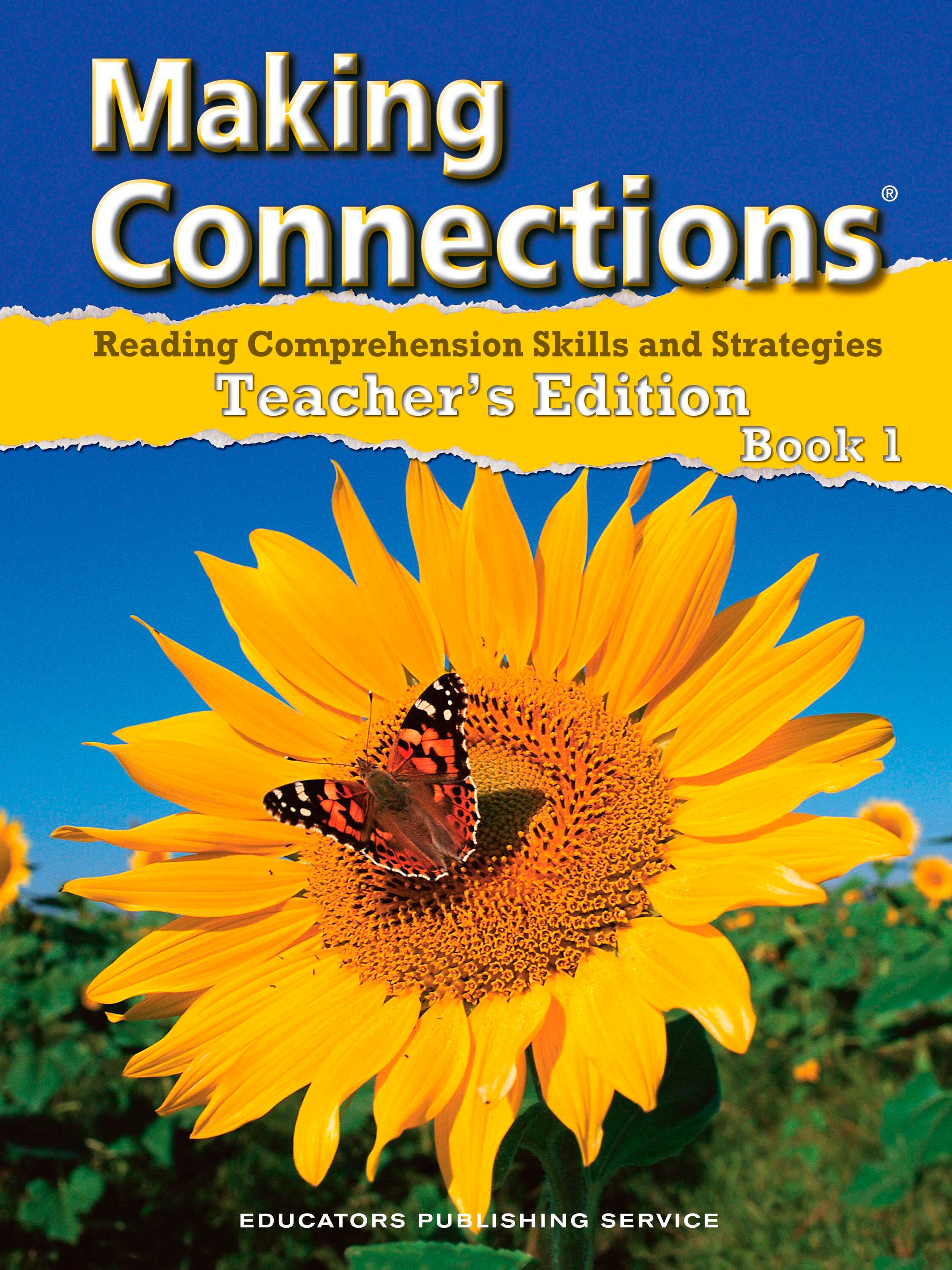 Image for Making Connections Teacher's Edition Book 1, Reading Comprehension Instruction, Grade 1 from School Specialty