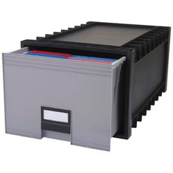 Storex Archive File Storage Drawer, Letter, 15-1/8 x 24-1/4 x 11-1/2 Inches, Black/Gray, Item Number 1496458