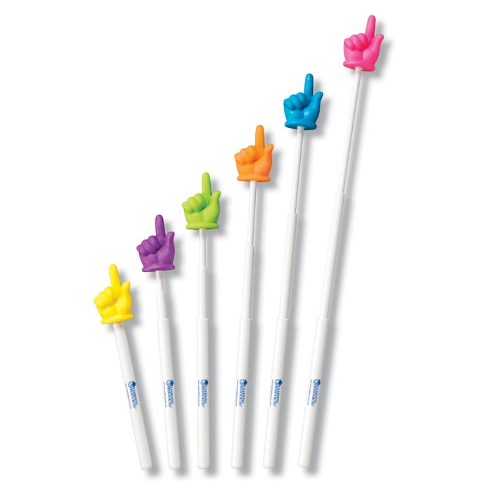 Learning Resources Telescoping Hand Pointers, Assorted Colors, Set of 10
