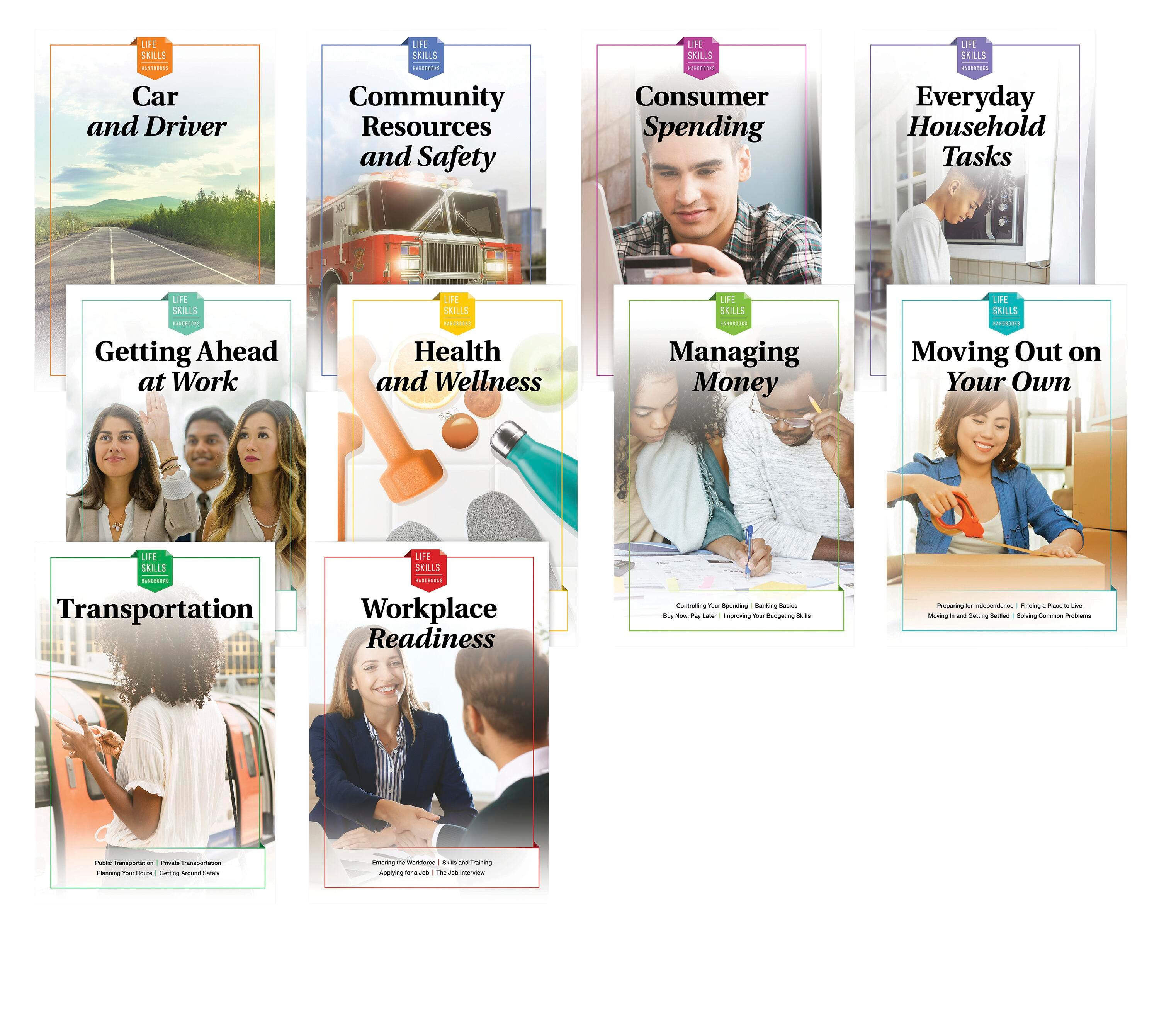 Saddleback Hi-Lo Life Skills Handbooks Sample Set, High School, Set of 10 Books, Item Number 2094044
