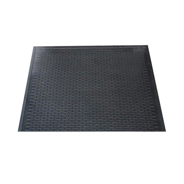 Genuine Joe Clean Step Outdoor Scraper Mat, 4 x 6 Feet, Rubber, Black