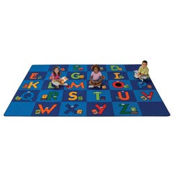 Carpets for Kids Reading Letters Library Rug, 7 Feet 6 Inches x 12 Feet, Rectangle, Multicolored, Item Number 1467837