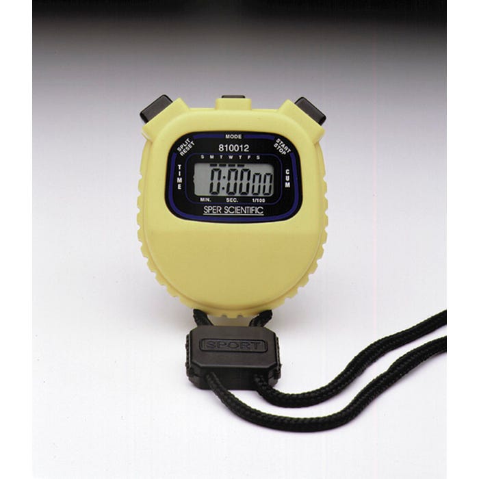 Sper Scientific Ltd Water Resistant Student Stopwatch, 24 Hour, 1/100th seconds - 30 minutes, Quantity of 8