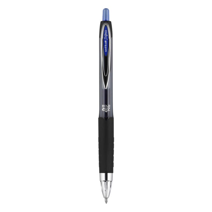 uniball 207 Retractable Gel Pen, 1.0 mm Bold Tip, Blue