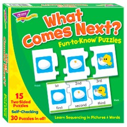 Trend Enterprises What Comes Next? Fun-To-Know Puzzles, 45 Pieces, Item Number 2100696