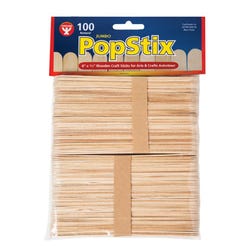 Hygloss Jumbo Natural Craft Sticks, 6 x 3/4 Inches, Pack of 100 2145669
