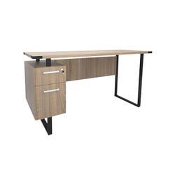Safco Mirella Soho Desk w/Built-In Pedestal, 62-1/4 x 24 x 30 Inches 4001000