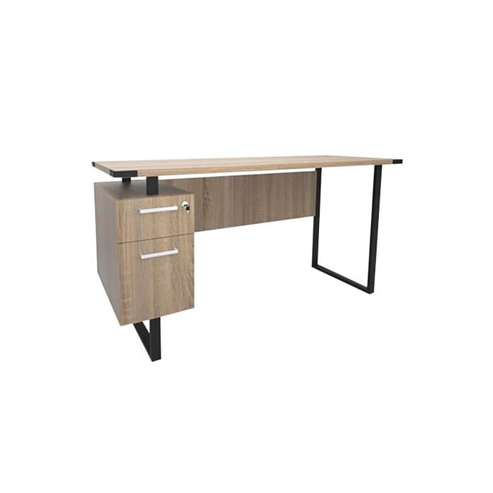 Safco Mirella Soho Desk w/Built-In Pedestal, 62-1/4 x 24 x 30 Inches