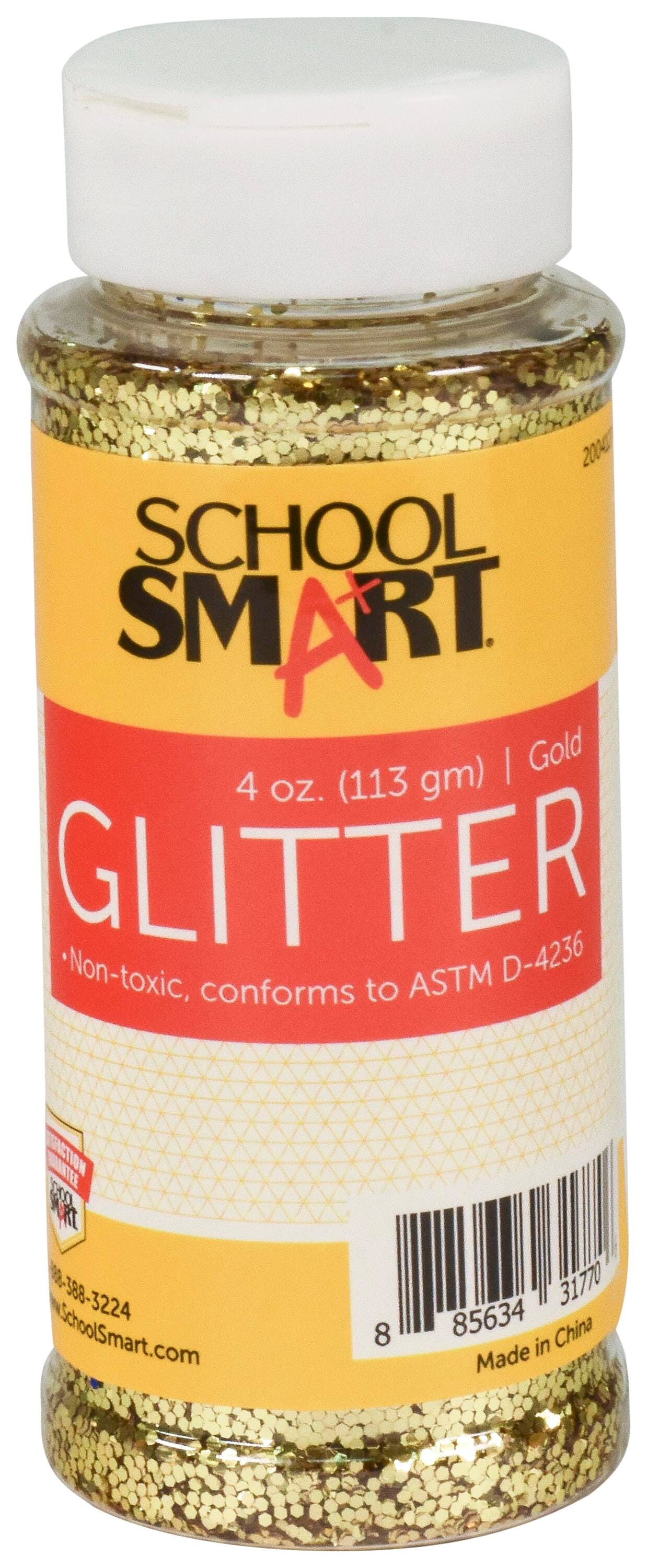Image for School Smart Craft Glitter, 4 Ounce Jar, Gold from School Specialty