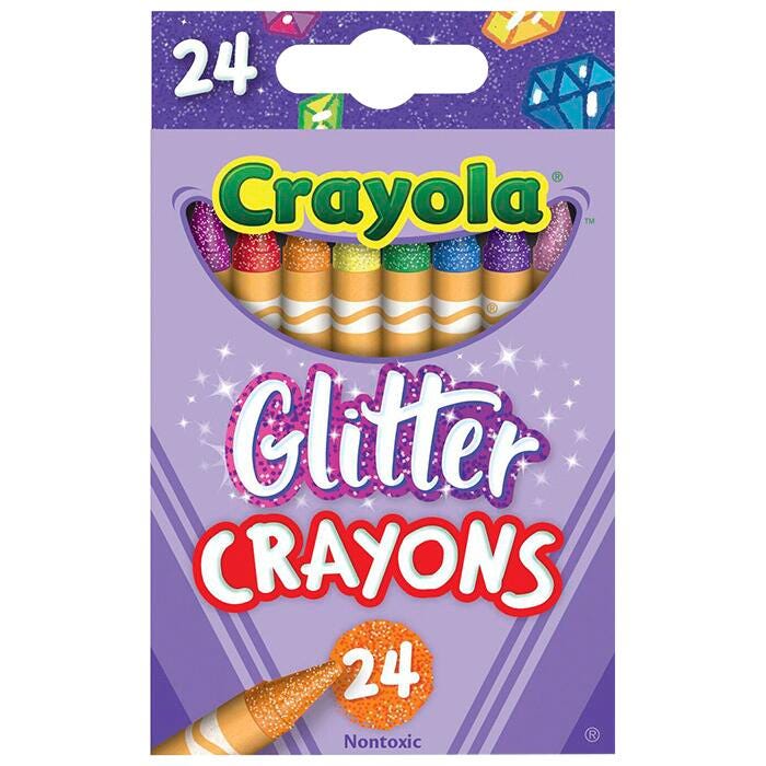 Crayola Glitter Crayons, Pack of 24