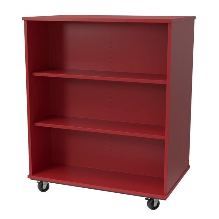 Classroom Select Expanse Series Mobile Storage Bookcase with Locking Casters, Double Sided
