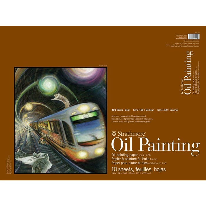 Strathmore 400 Series Oil Painting Pad, 18 x 24 Inches, 215 lb, 10 Sheets