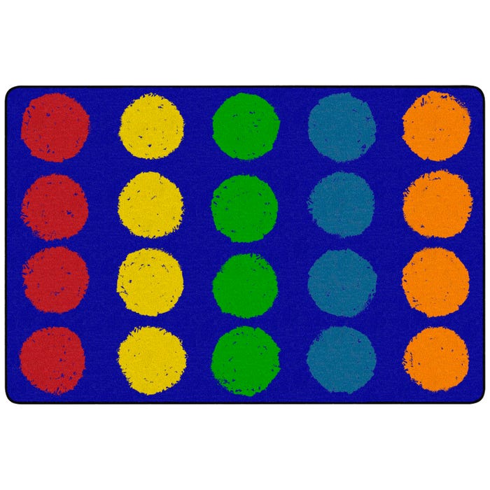Childcraft Chalk Spots Seating Carpet, Rectangle