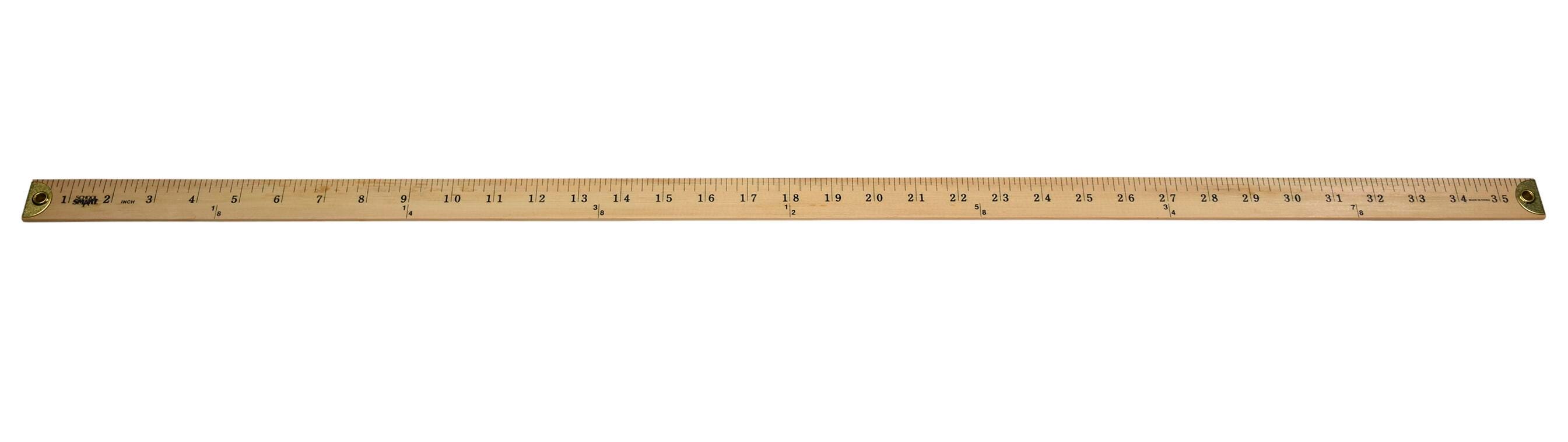 School Smart Wood Yardstick with Metal Ends, 36 Inches 081900