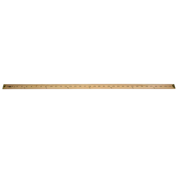 School Smart Wood Yardstick with Metal Ends, 36 Inches