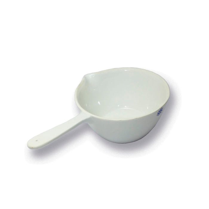 United Scientific Casserole with Lip and Flat Handle, 500 mL, Porcelain
