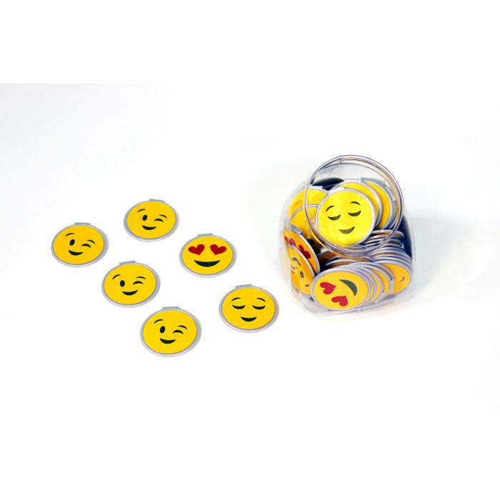 Fun-n-nuf Emoji Circle Bookmarks, Pack of 36
