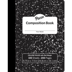 Pacon Composition Book, Black Marble, Item 2095738