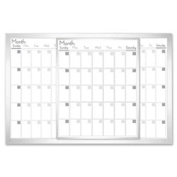 Lorell Magnetic Dry Erase Calendar Board, 36 x 24 Inches, Frost
