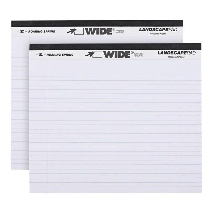 Roaring Spring Legal Pad, 11 x 9-1/2 Inches, White, 40 Sheets, Pack of 2