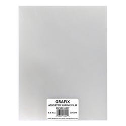 Grafix Shrink Film, 8-1/2 x 11 Inches, Assorted Colors, Set of 100 Item Number 401565