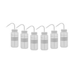 Eisco Labs 6PK Chemical Wash Bottle, 500ml, Wide Mouth, LDPE, Item Number 2040022