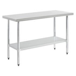 Global Industrial 430 Stainless Steel Table with Undershelf