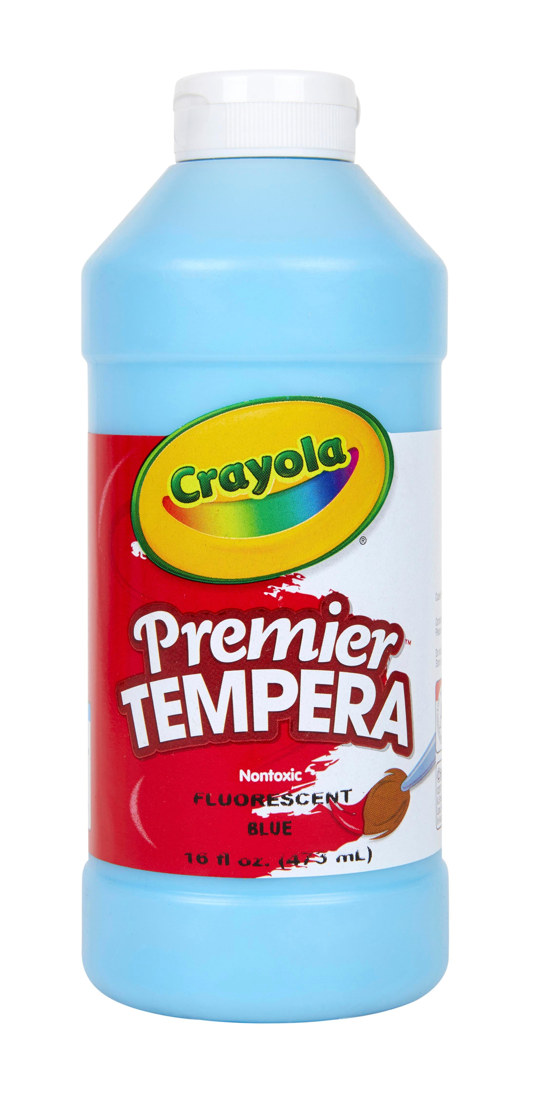 Crayola Premier Tempera Paint, Pint, Fluorescent Blue 007773