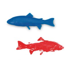 Nasco Fish Replica Rubber Stamp for Printmaking, Trout, Blue, 12 x 4-1/2 Inch