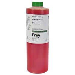 Frey Scientific Buffer Solution, pH 4.0, Red, 500 mL, Item Number 1463541