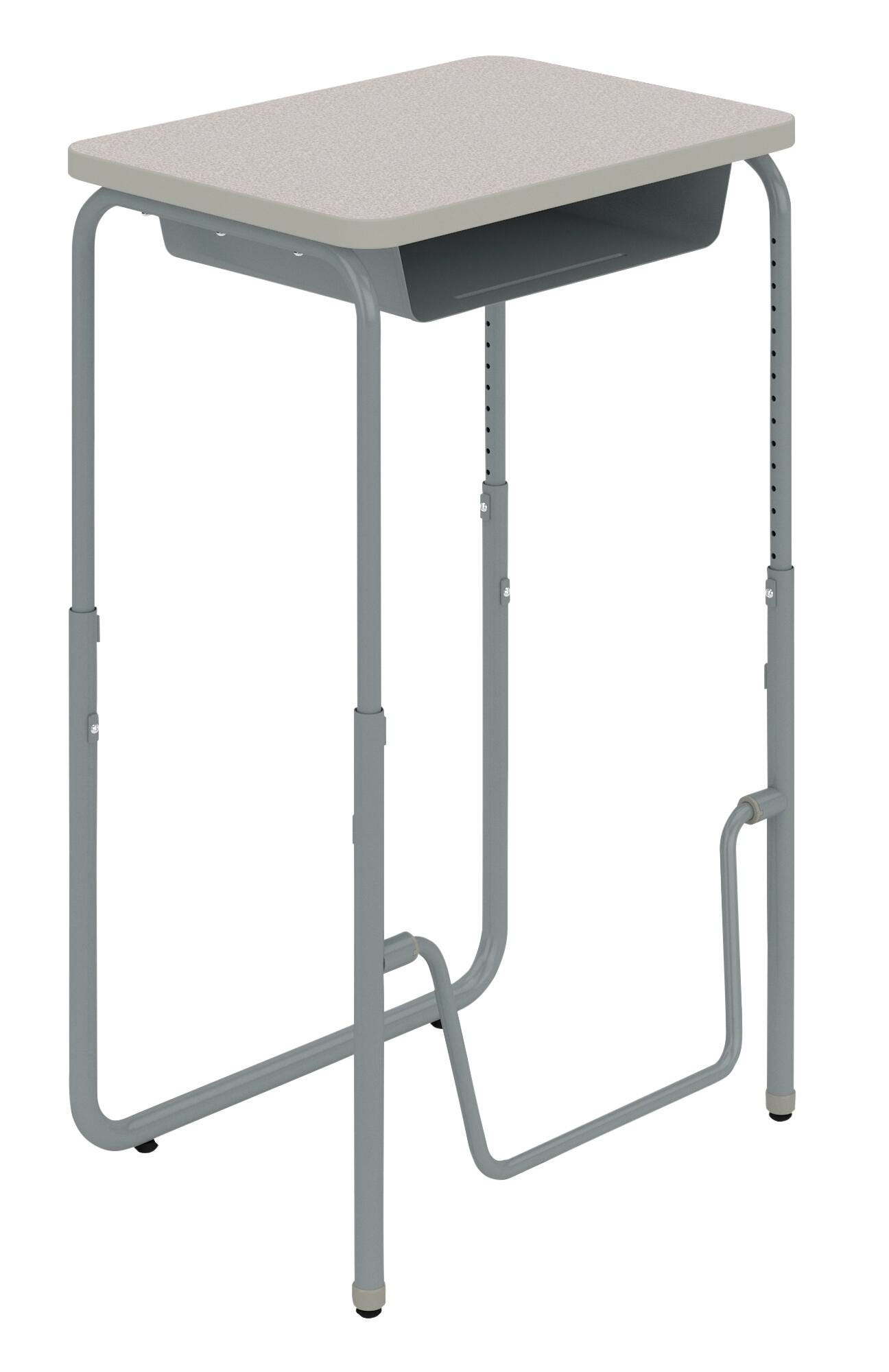AlphaBetter Stand Up Desk, Pebble Gray Top, 27 x 20 x 22 to 30 inches, Item Number 2104727