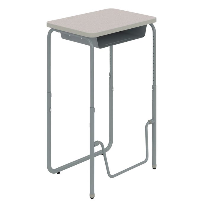 AlphaBetter Stand Up Desk, Pebble Gray Top, 27 x 20 x 29 to 43 inches
